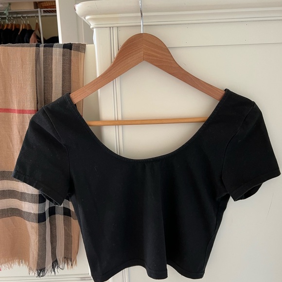 Urban Outfitters Mink Pink Black Crop Top Blouse - Picture 4 of 8